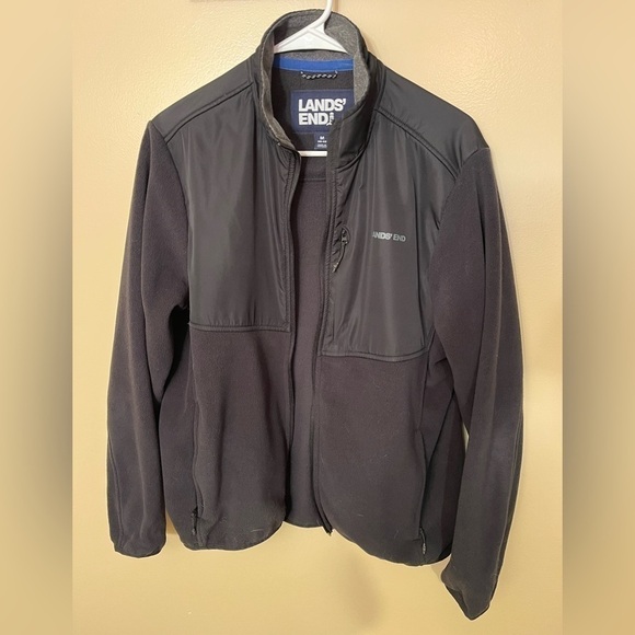 Lands' End Other - Lands’ End Black T200 Full Zip Fleece Jacket Thermacheck Sz M
